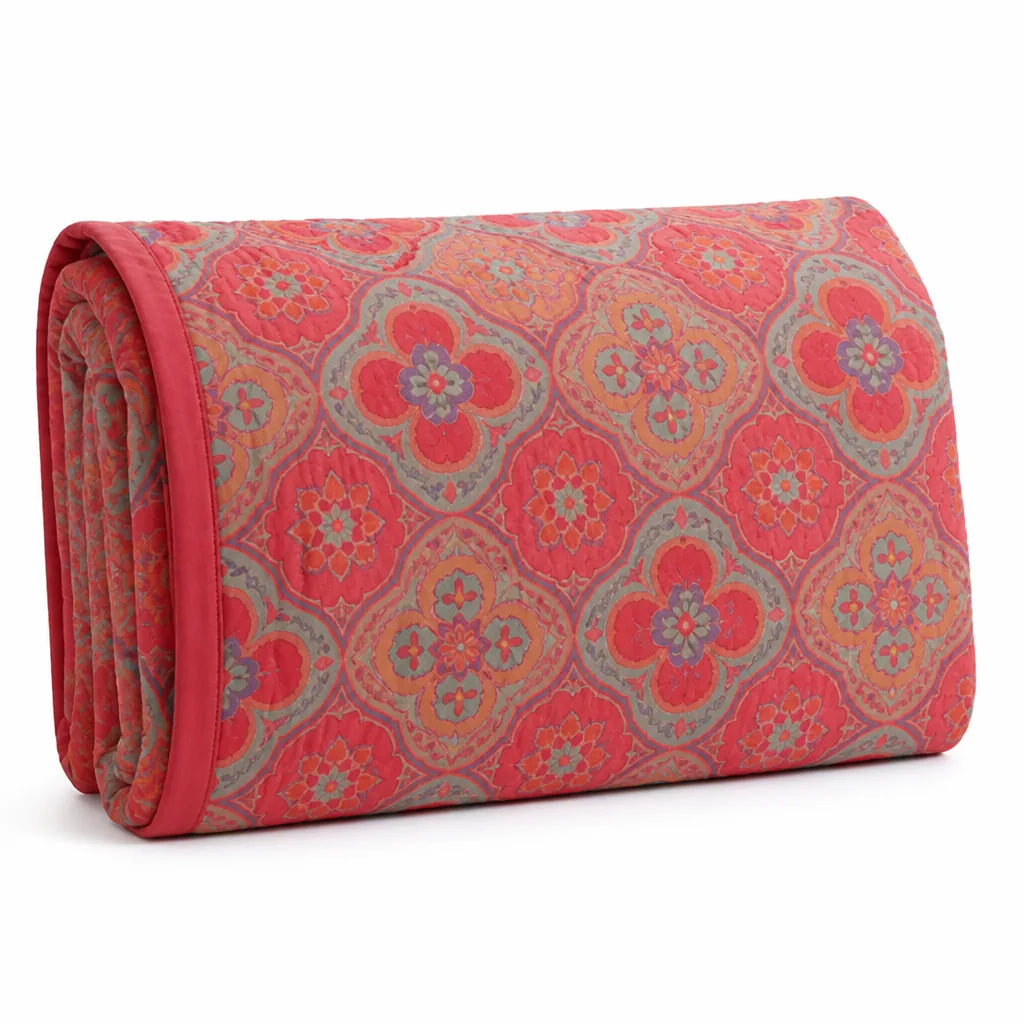 All-Season Reversible Cotton Petal Flower Quilt