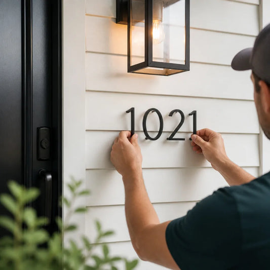 Floating Mount Weather-Resistant House Number (Includes Spacers And Mounting Screws)