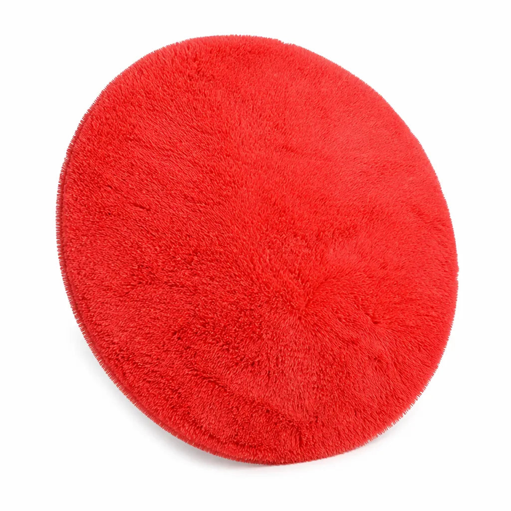Fluffy Plush Round Rug with Non-Slip Backing