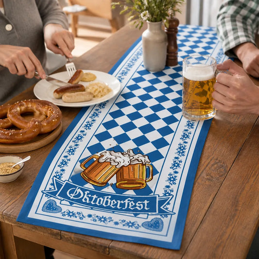 Knit Polyester Oktoberfest Diamond Table Runner (33 x 183 cm)