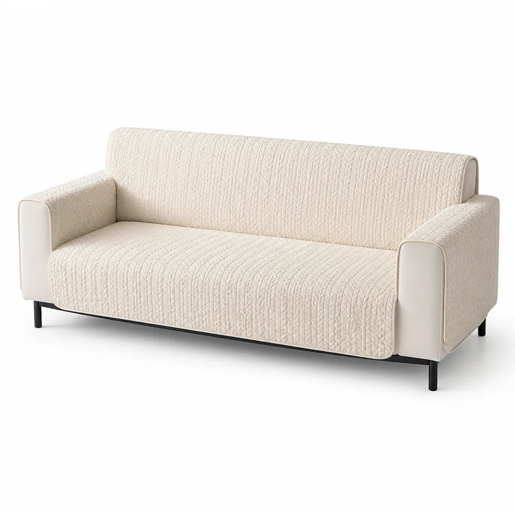 Machine Washable Velvet Living Room Sofa Slipcover