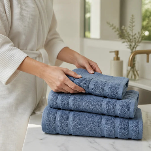 Pure Cotton Terry Towel Set (Set of 3)