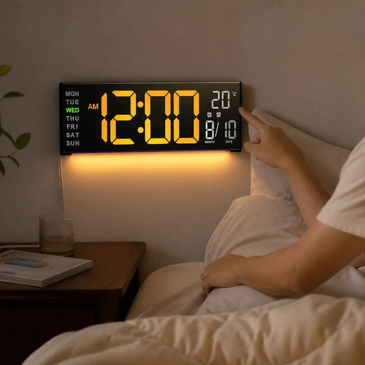 RGB LED Digital Wall and Table Clock (16-Inch)