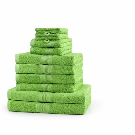100% Cotton Bath, Hand And Washcloth Towels (10-Piece)