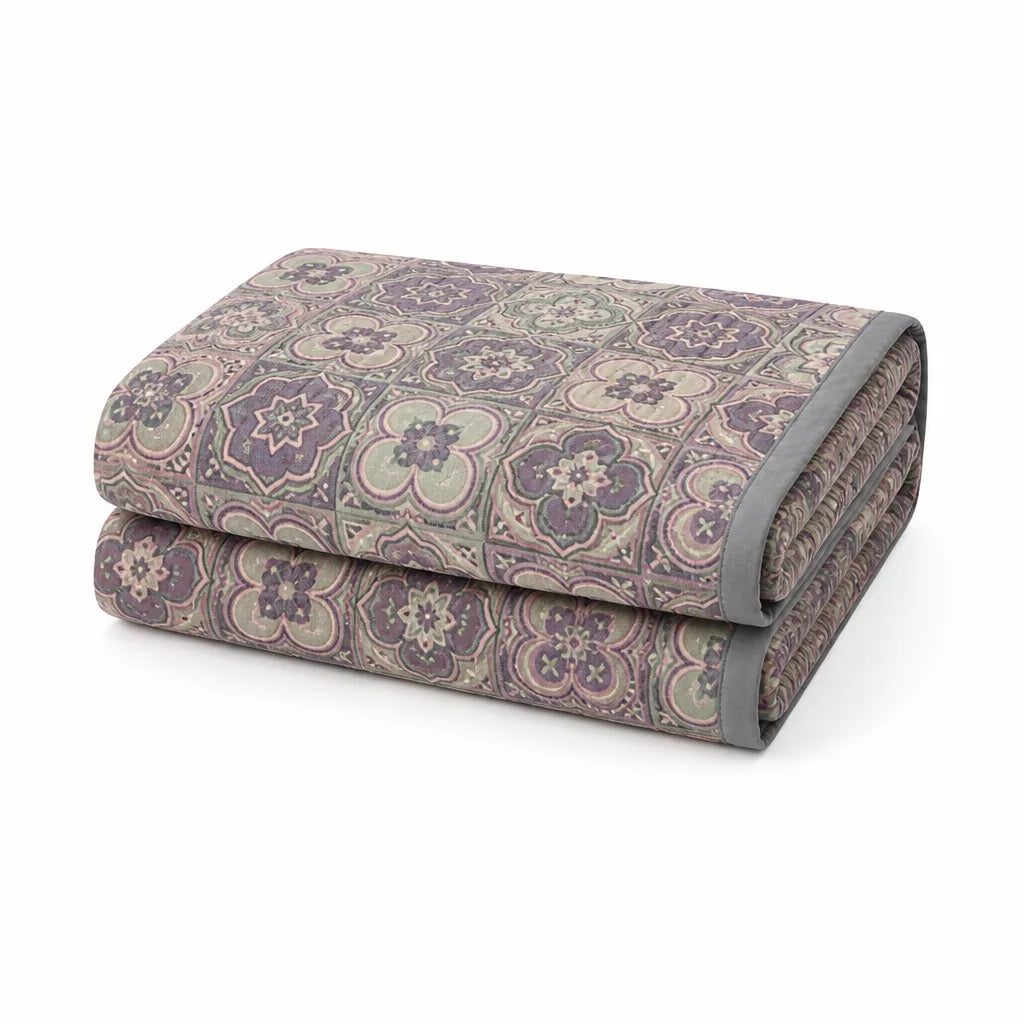 All-Season Reversible Cotton Petal Flower Quilt