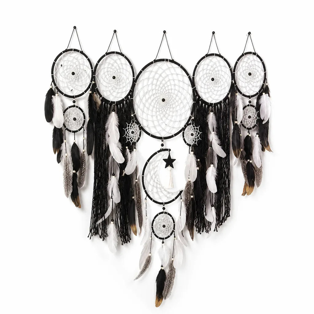 Bohemian Cotton Macrame Moon Dreamcatcher (Set of 5)
