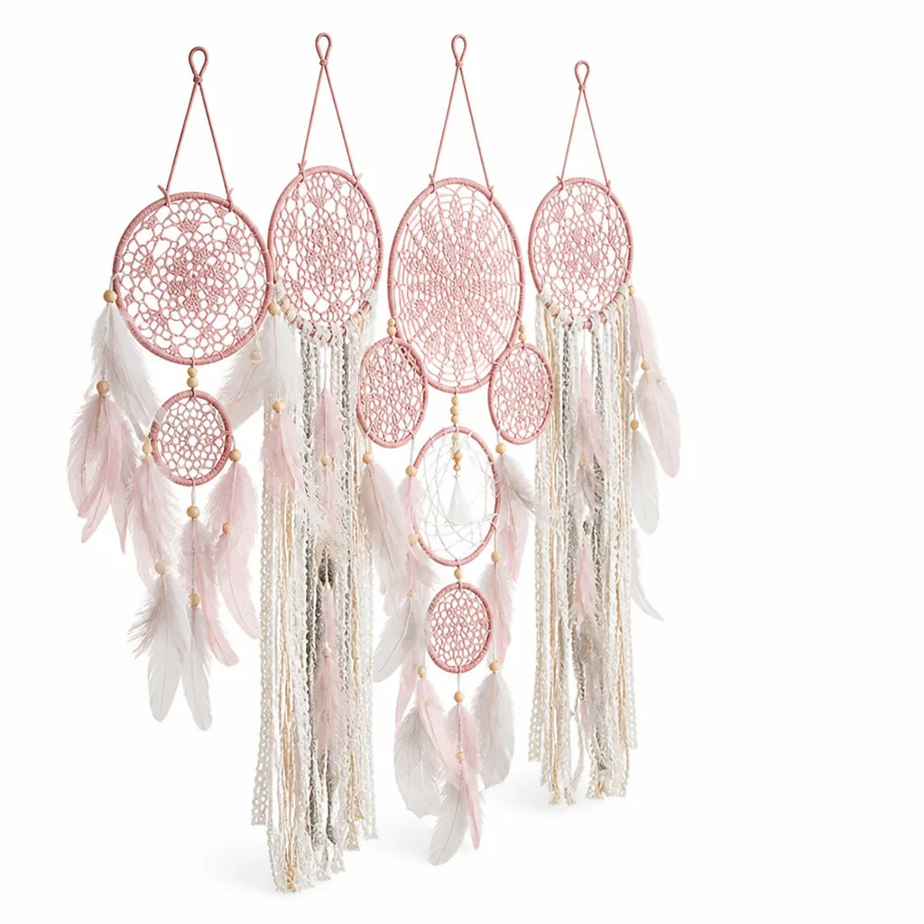 Bohemian Cotton Macrame Moon Dreamcatcher (Set of 5)