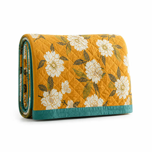 Boho Floral Reversible Cotton Quilt (Machine Washable)