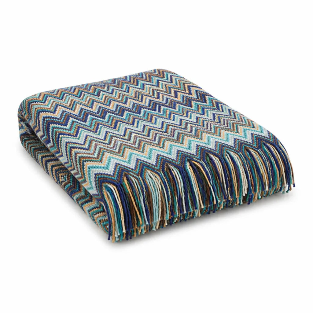 Colorful Striped Throw Blanket With Tassels (Machine Washable)