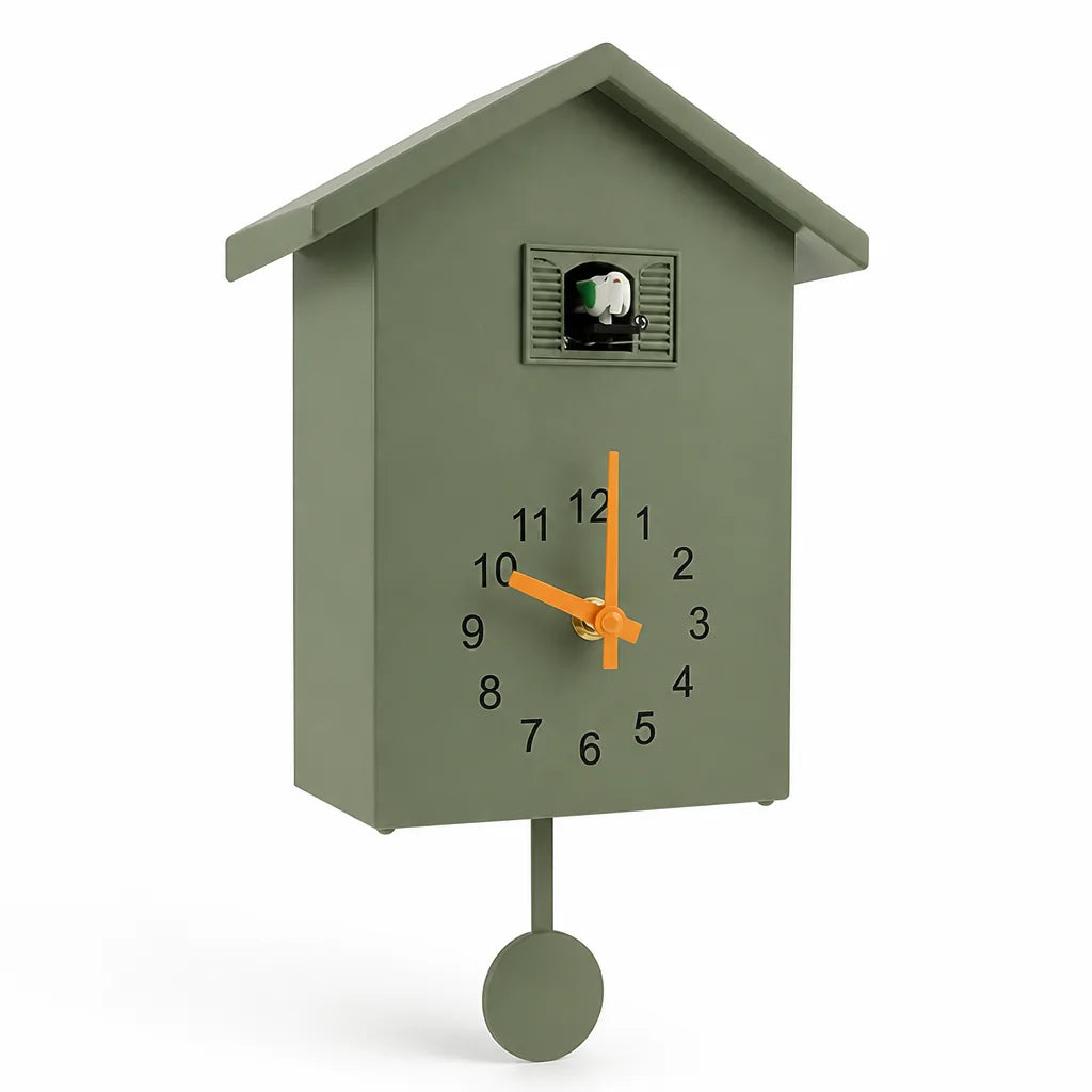 Contemporary Quartz Cuckoo Wall Clock (Night-Silenced Chime)