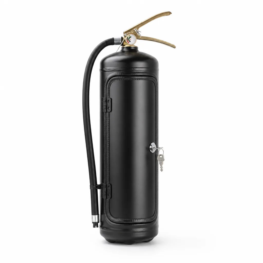 Fire Extinguisher Design Flip-Open Front Hidden Bottle Holder (Holds 1 Bottle)