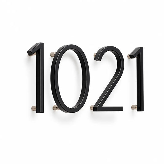 Floating Mount Weather-Resistant House Number (Includes Spacers And Mounting Screws)
