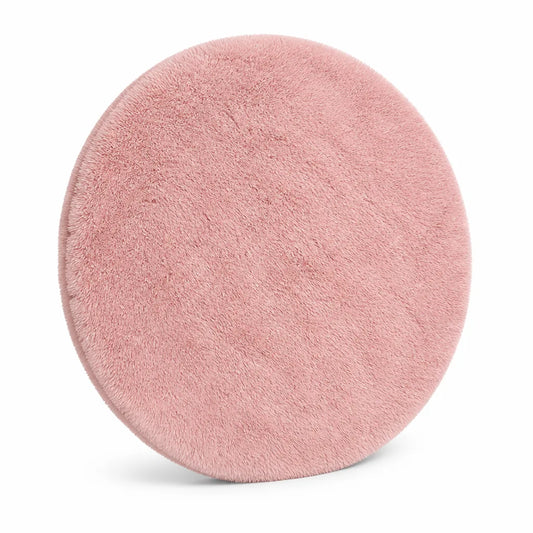 Fluffy Plush Round Rug with Non-Slip Backing