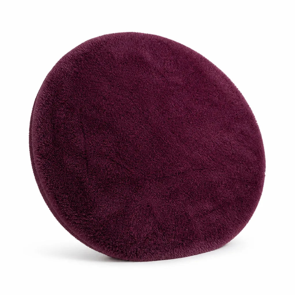 Fluffy Plush Round Rug with Non-Slip Backing