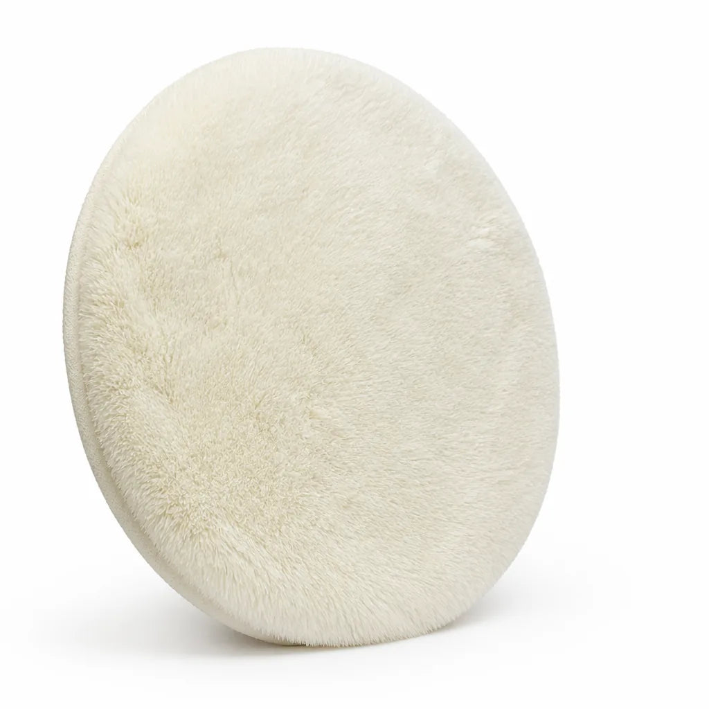 Fluffy Plush Round Rug with Non-Slip Backing