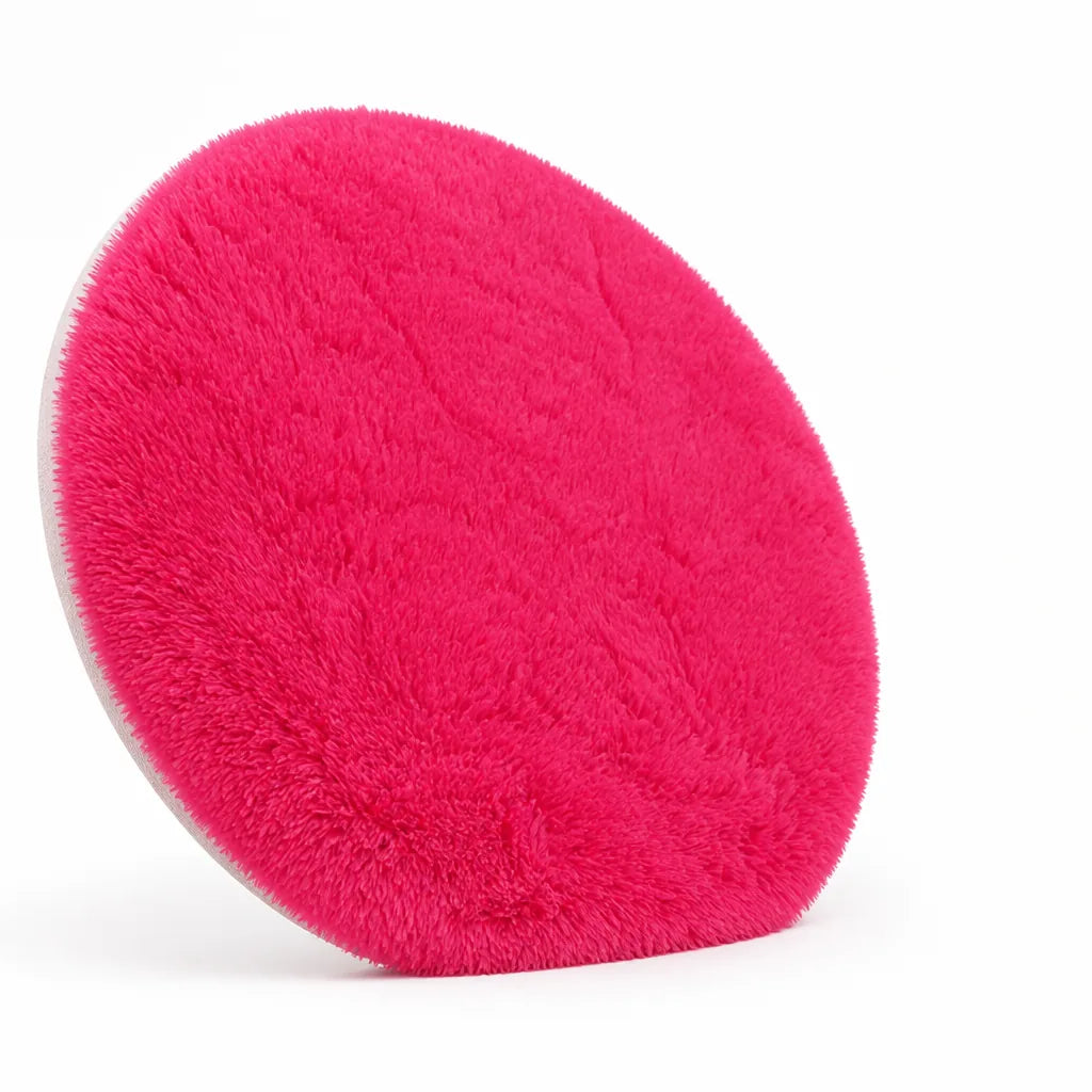 Fluffy Plush Round Rug with Non-Slip Backing