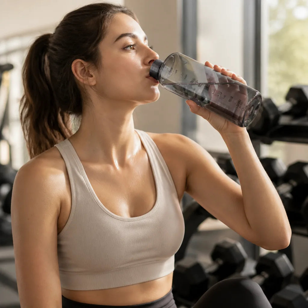 Glass Time-Scale Water Bottle with Leak-Proof Lid