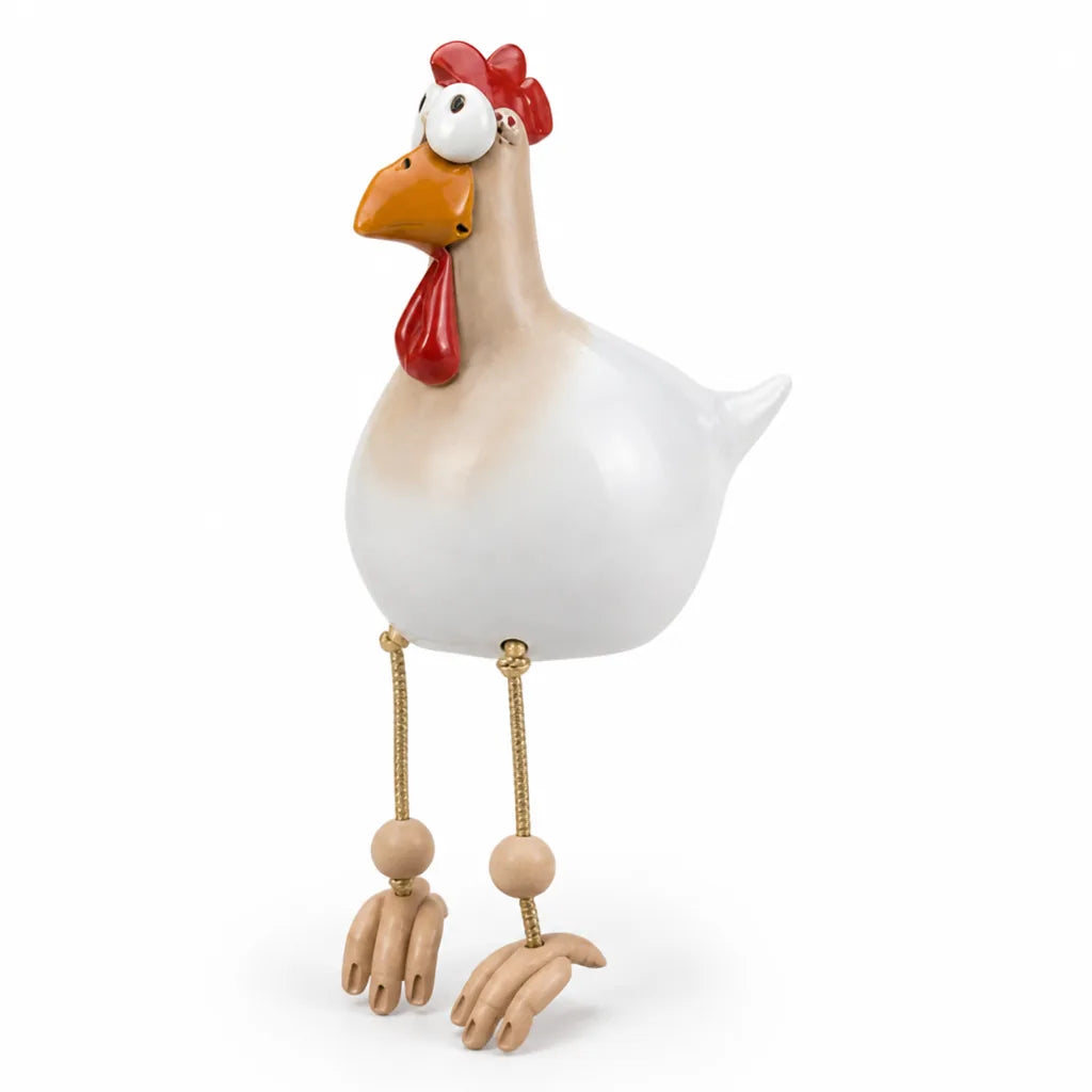 Large Big-Eyed Weatherproof Garden Chicken Statue