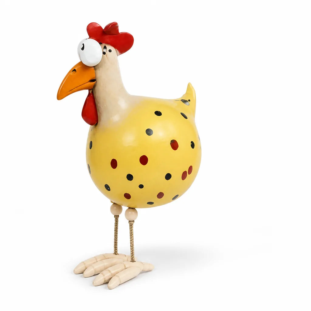 Large Big-Eyed Weatherproof Garden Chicken Statue