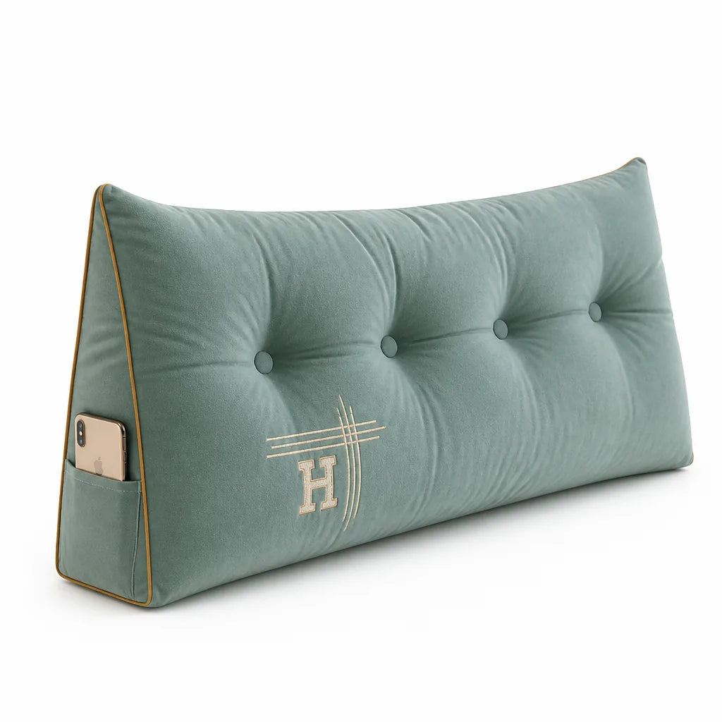 Large Rectangular Cotton Plush Bed and Sofa Pillow