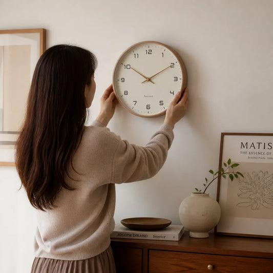 Nordic Minimalist Silent Solid Wood Wall Clock