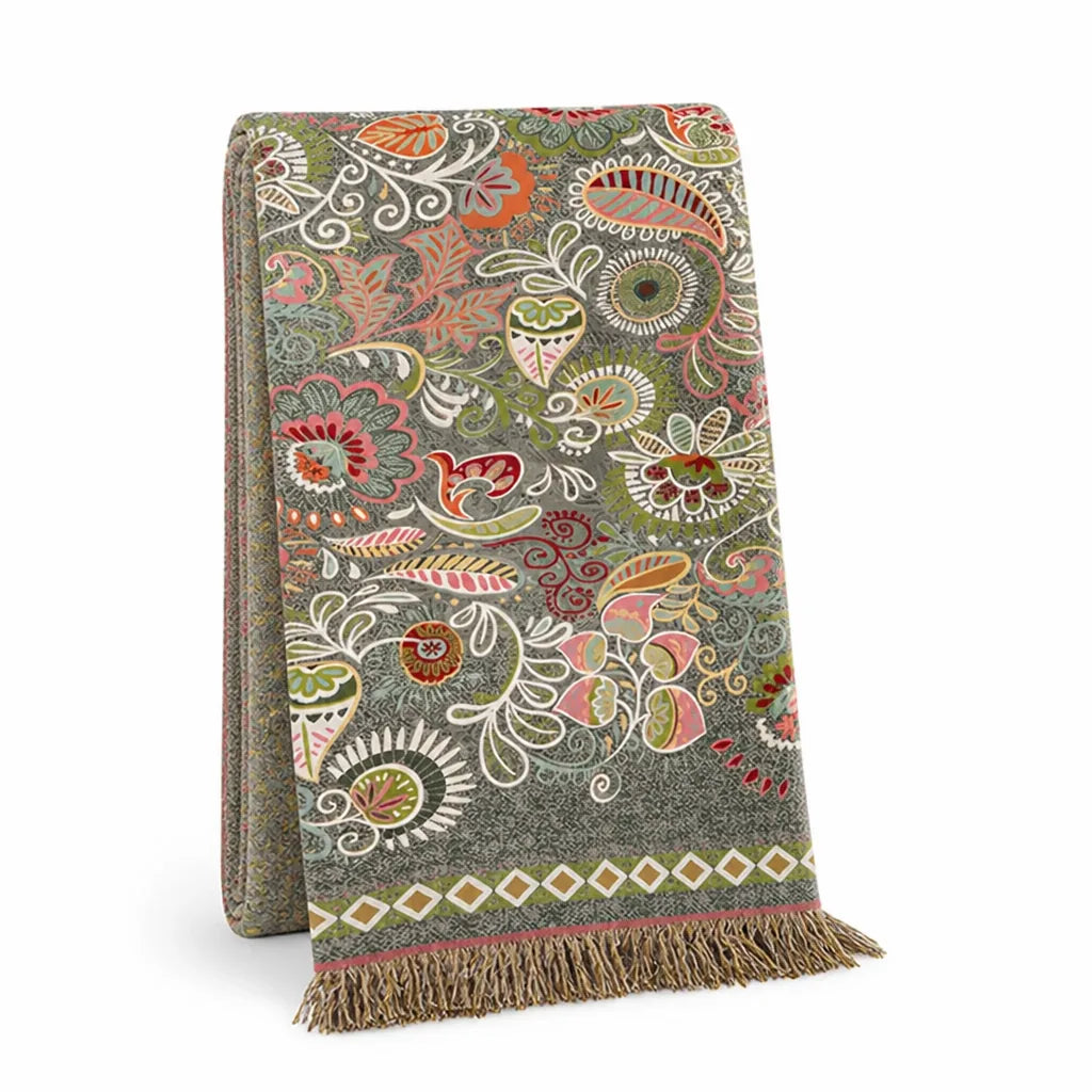 Reversible Boho Floral Cotton Gauze Blanket