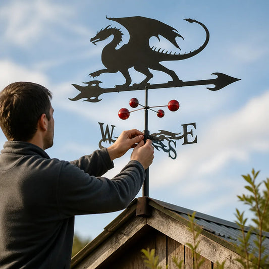 Stainless Steel Garden Figurine Top Weather Vane