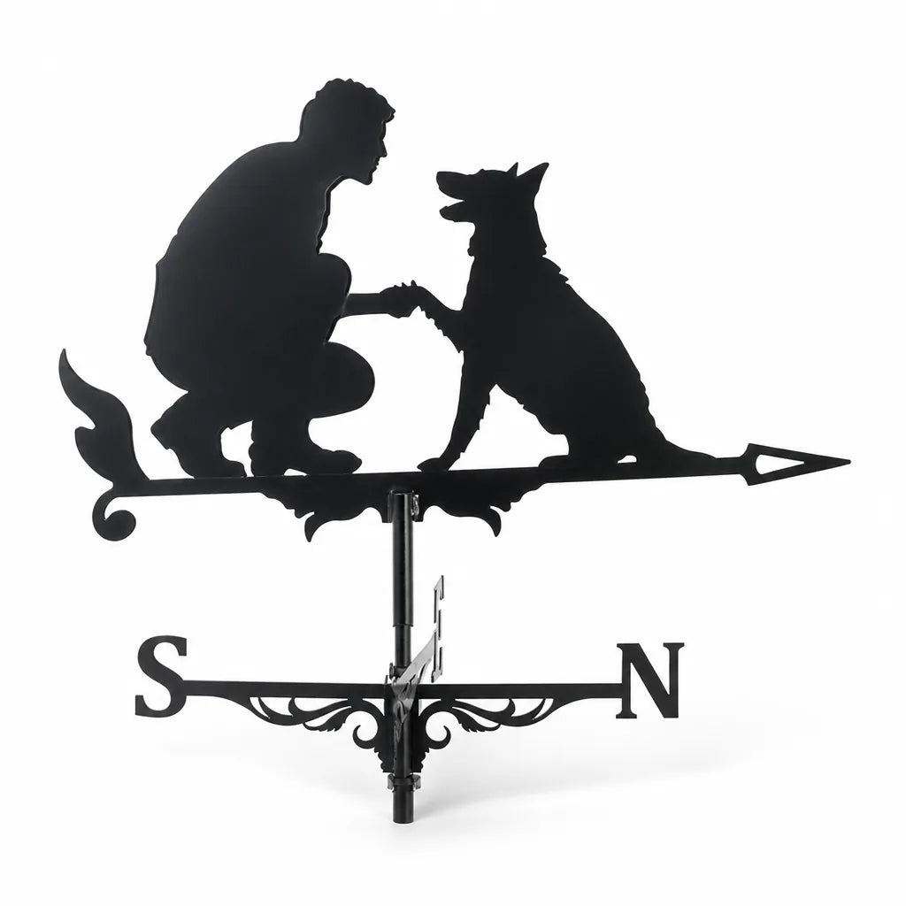 Stainless Steel Garden Figurine Top Weather Vane