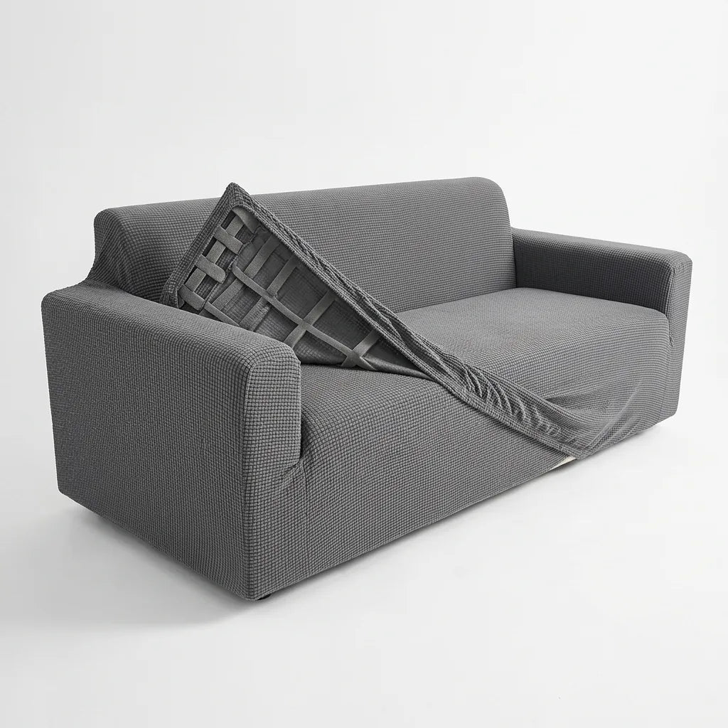 Stretch Fit Sofa Cover (Non-Slip Foam Strips)