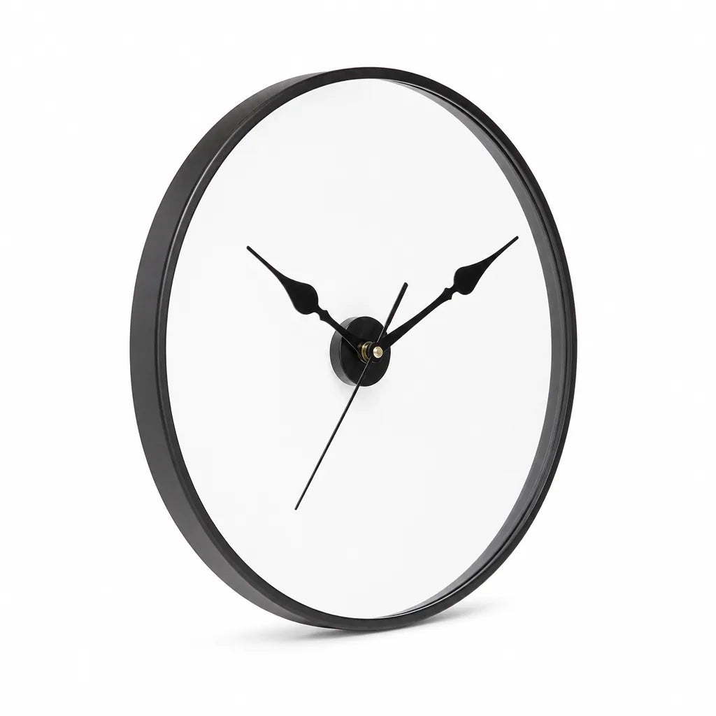 Transparent Minimalist Wall Clock (30-Cm Square)