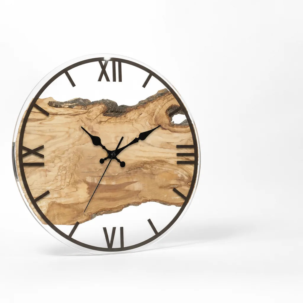 Transparent Minimalist Wall Clock (30-Cm Square)