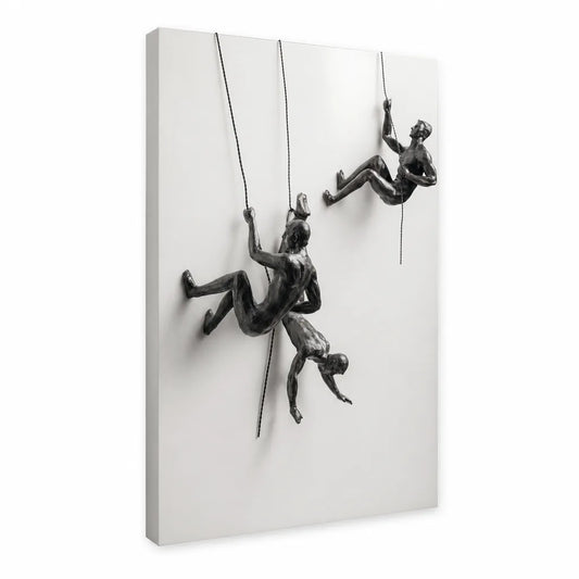 Wall-Mounted Climbing Figurines Wall Sculpture