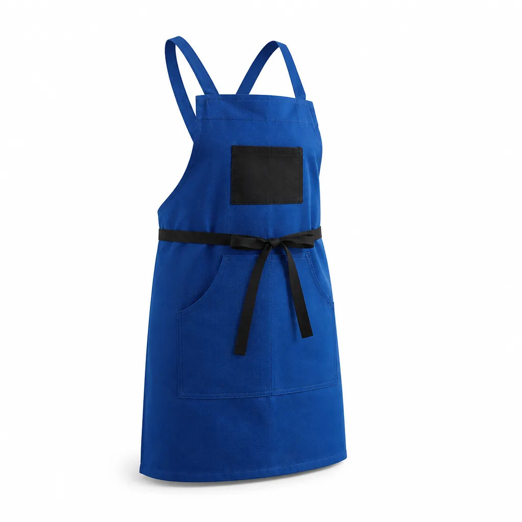 Waterproof Gardening Apron with Cross-Back Straps and Kangaroo Pocket